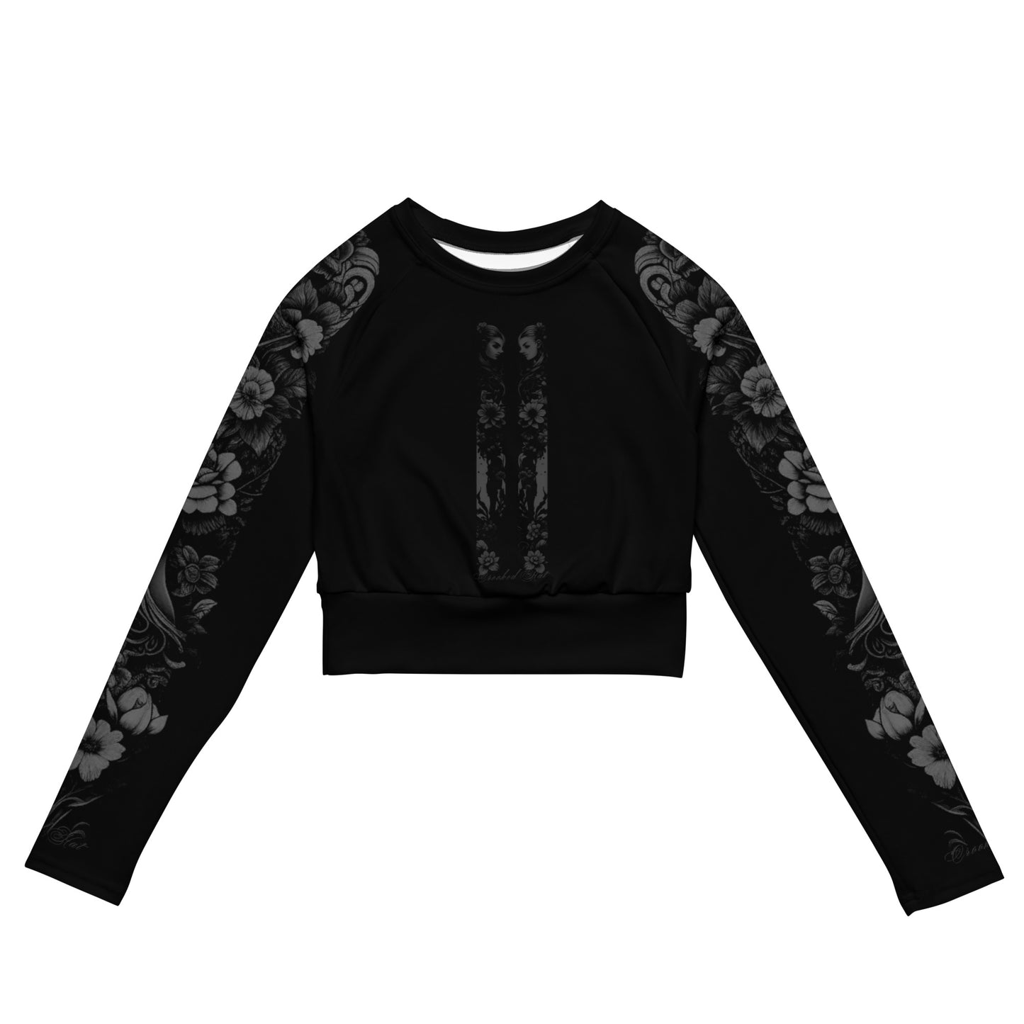 Recycled long-sleeve crop top